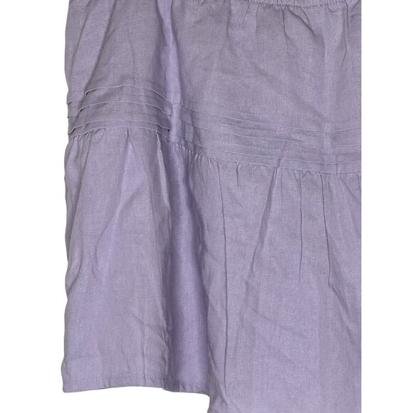 NWT Hollister Linen Blend Skort XXL Ruffle Festival Feminine Pockets Lavender - Picture 7 of 12